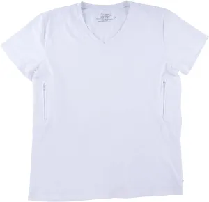 Clever Travel Companion V-Necked Men's Tee Shirt - Pickpocket Proof Sublimation Tees with 2 Secret Hidden Pocket