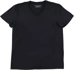 Clever Travel Companion V-Necked Men's Tee Shirt - Pickpocket Proof Sublimation Tees with 2 Secret Hidden Pocket