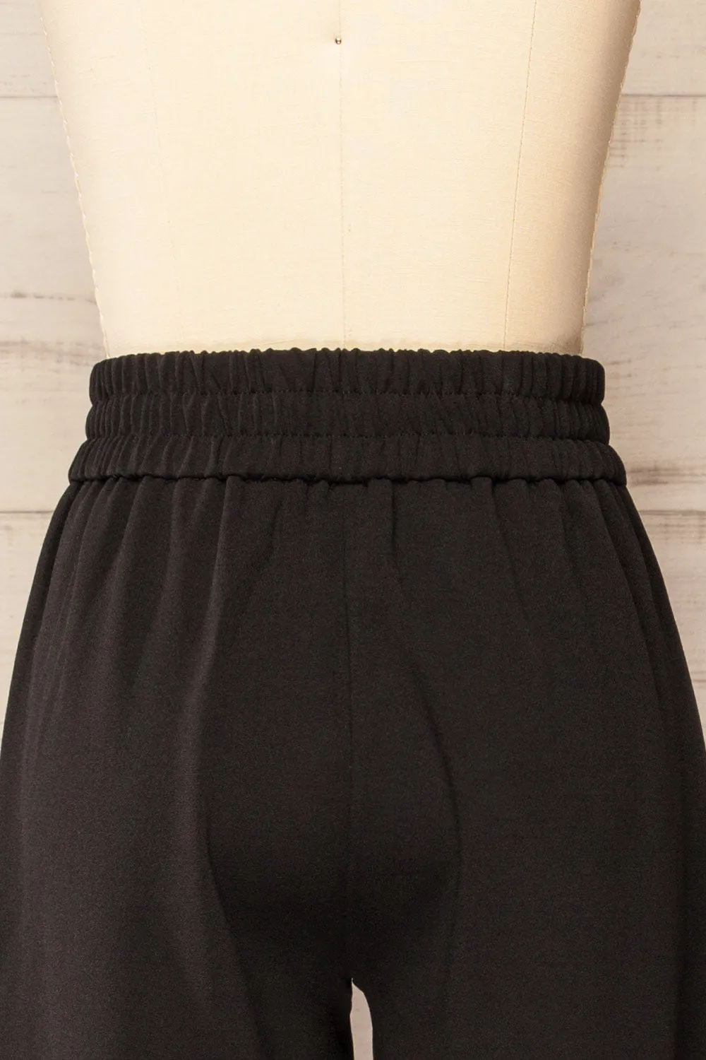 Clovelly Black | Straight-Leg Pants w/ Pockets