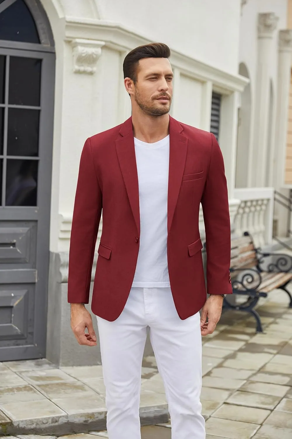 COOFANDY Men's Casual Blazer One Button Sport Coat Slim Fit Lightweight Suit Blazer Jacket