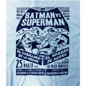 DC Universe Pop! Tees Batman vs. Superman Light Blue - 3X