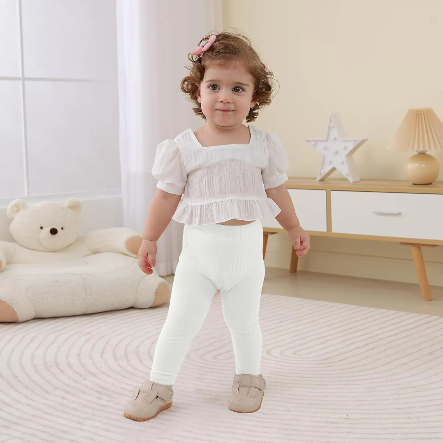DREAM BUS Baby Girl Boy Pants Toddler Leggings Solid Ribbed Toddler Sweatpants Infant Newborn Leggings Baby Boy Jogger Pants