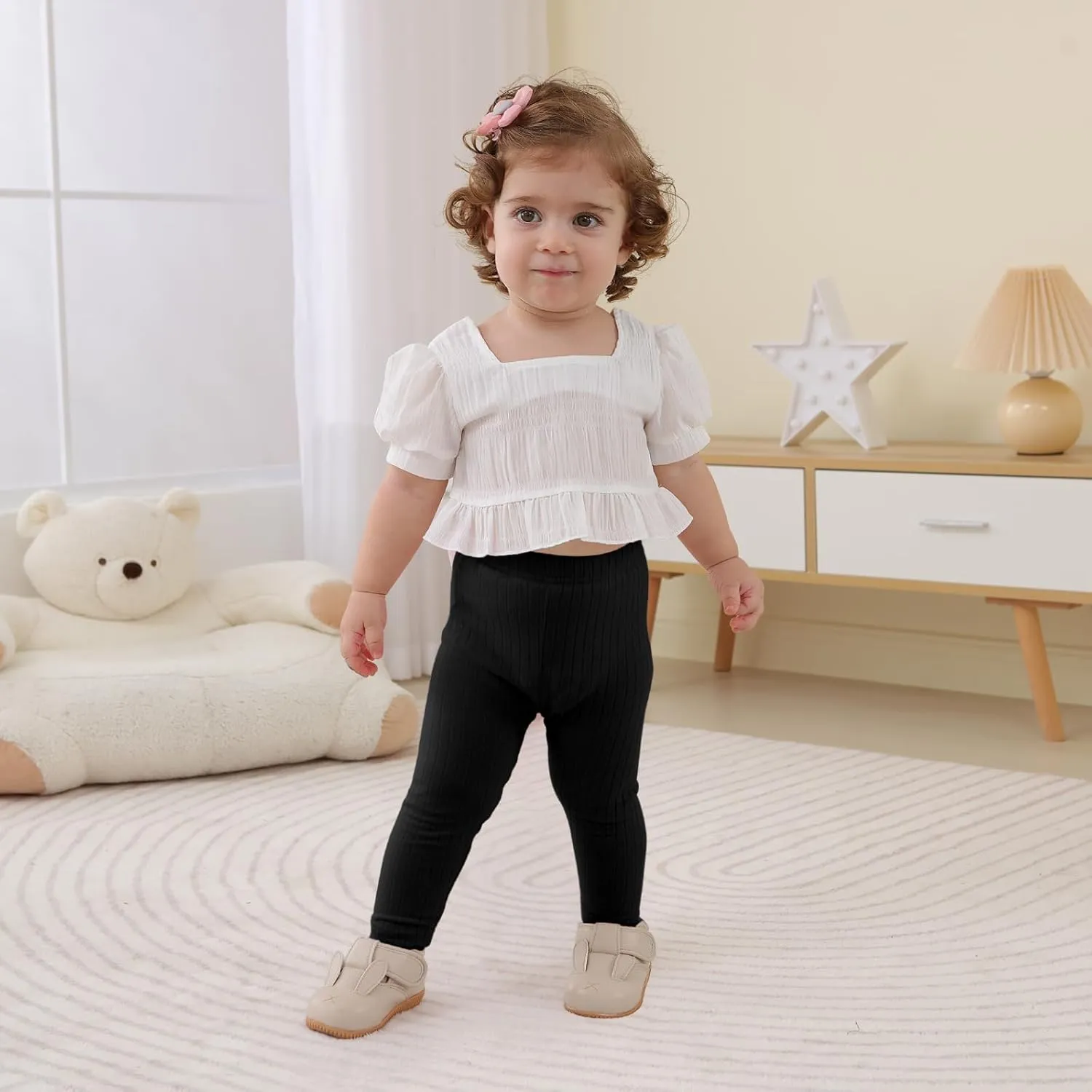 DREAM BUS Baby Girl Boy Pants Toddler Leggings Solid Ribbed Toddler Sweatpants Infant Newborn Leggings Baby Boy Jogger Pants