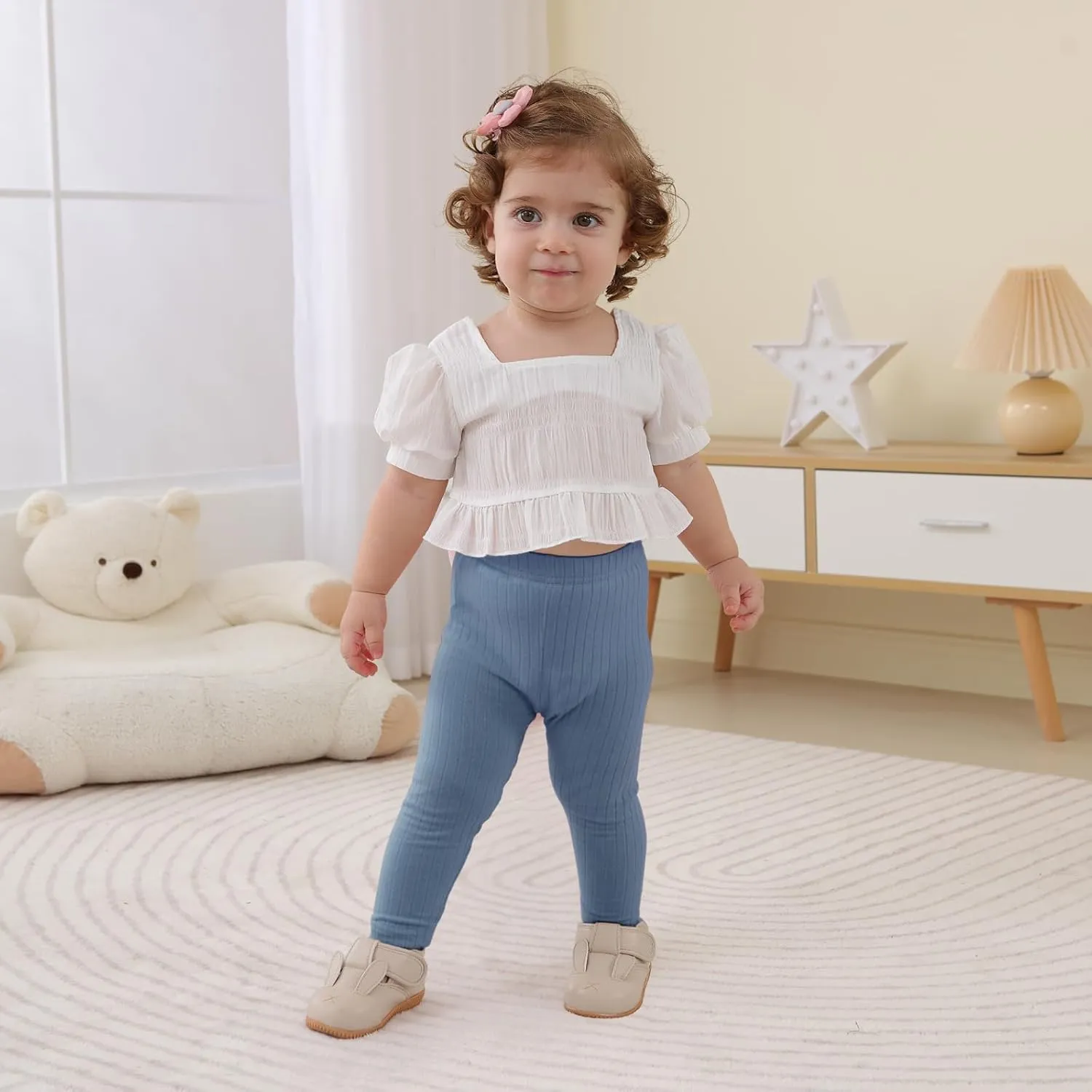 DREAM BUS Baby Girl Boy Pants Toddler Leggings Solid Ribbed Toddler Sweatpants Infant Newborn Leggings Baby Boy Jogger Pants