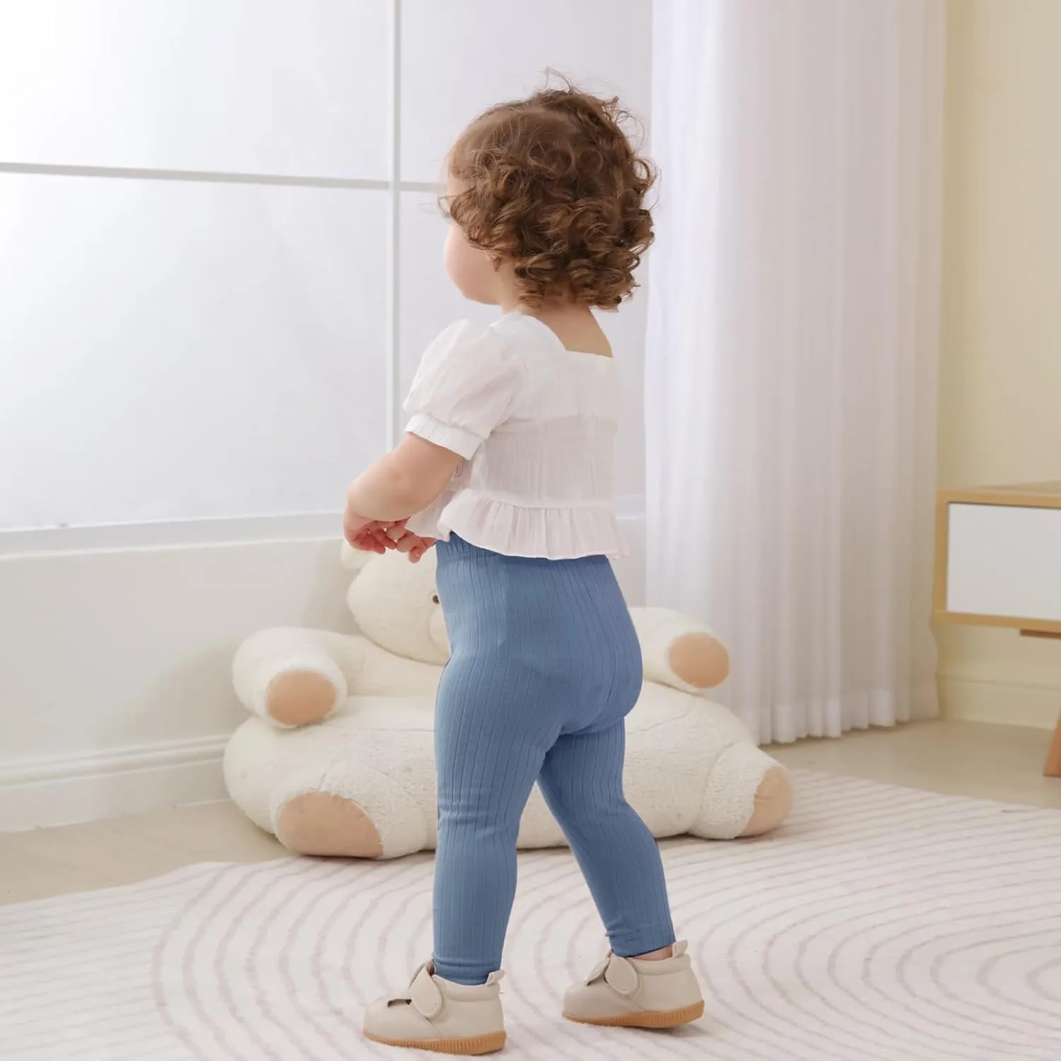 DREAM BUS Baby Girl Boy Pants Toddler Leggings Solid Ribbed Toddler Sweatpants Infant Newborn Leggings Baby Boy Jogger Pants