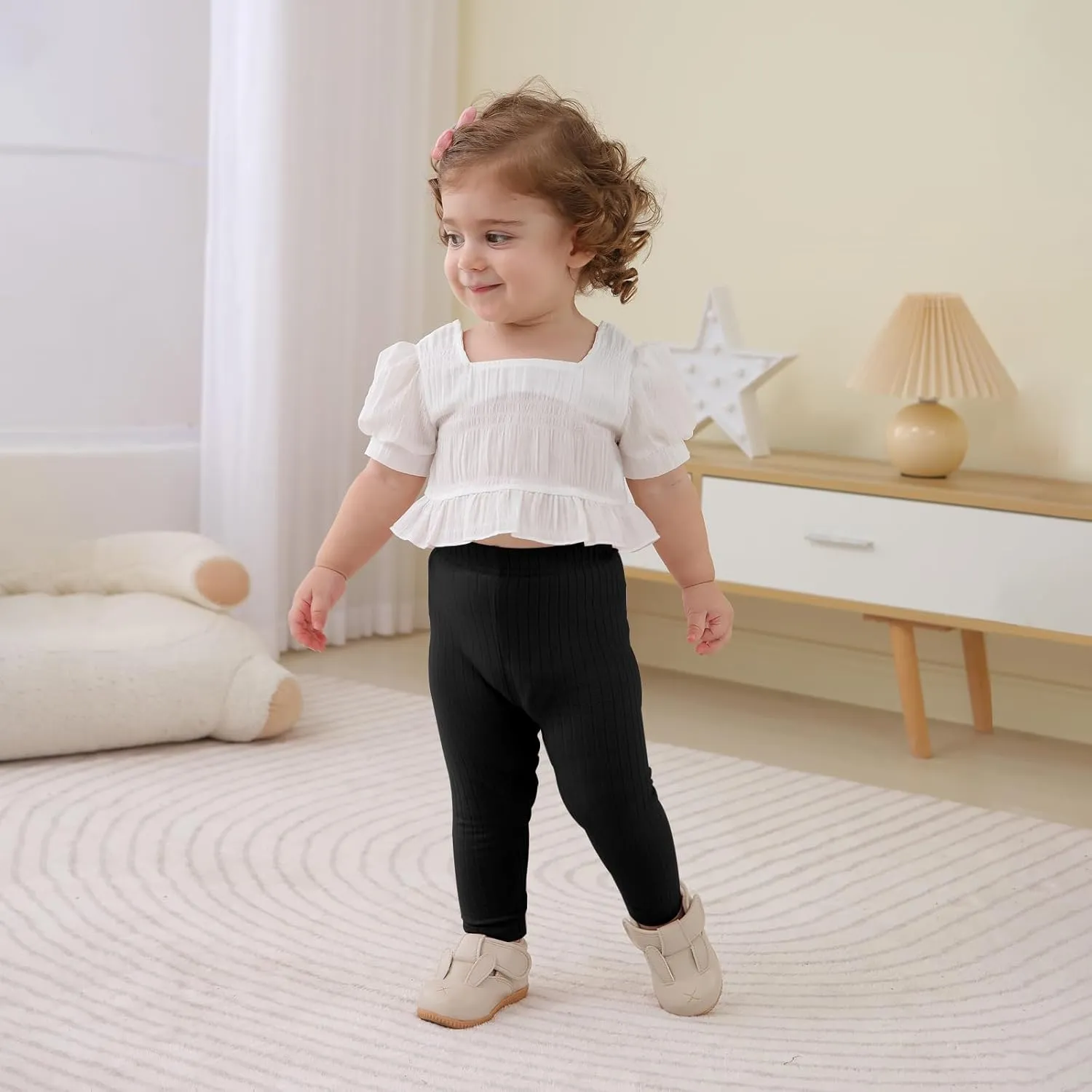 DREAM BUS Baby Girl Boy Pants Toddler Leggings Solid Ribbed Toddler Sweatpants Infant Newborn Leggings Baby Boy Jogger Pants