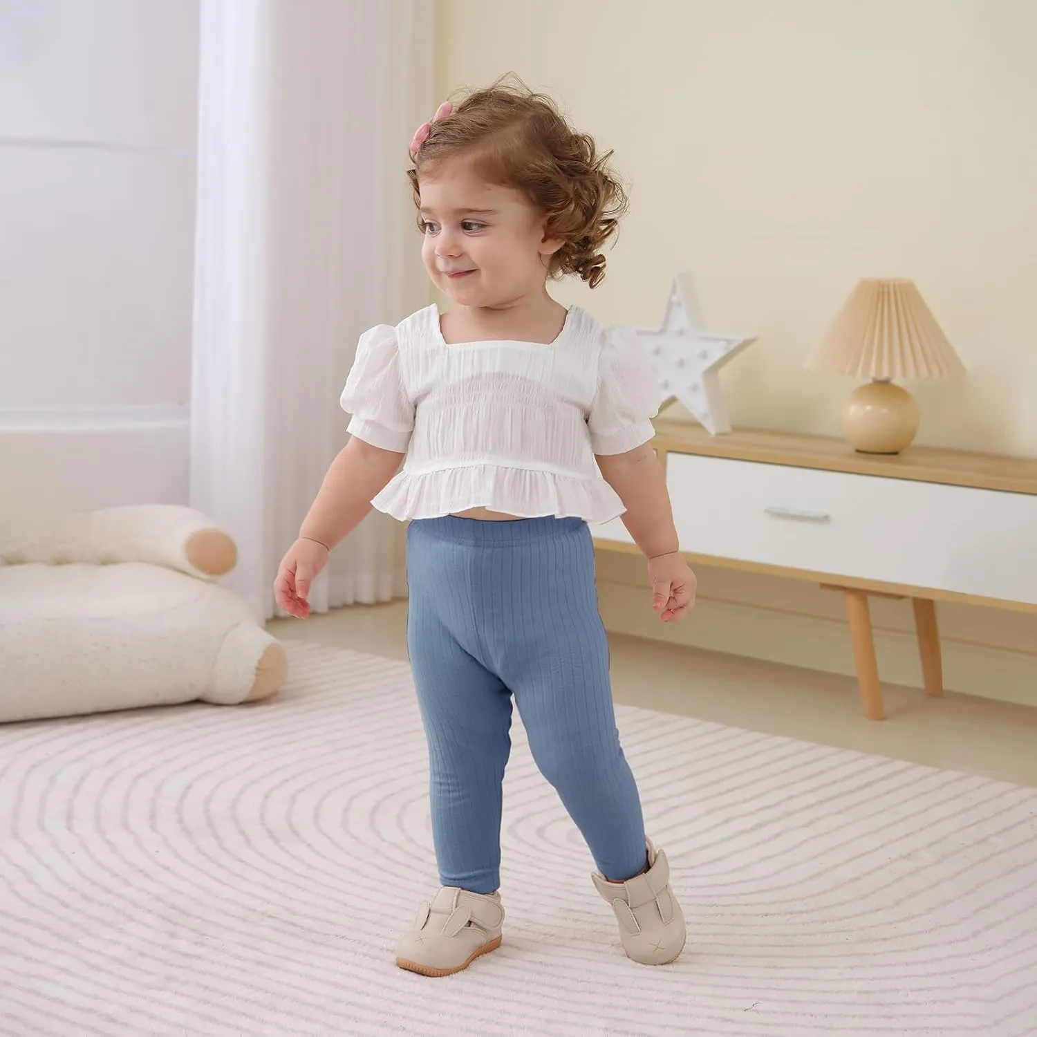DREAM BUS Baby Girl Boy Pants Toddler Leggings Solid Ribbed Toddler Sweatpants Infant Newborn Leggings Baby Boy Jogger Pants
