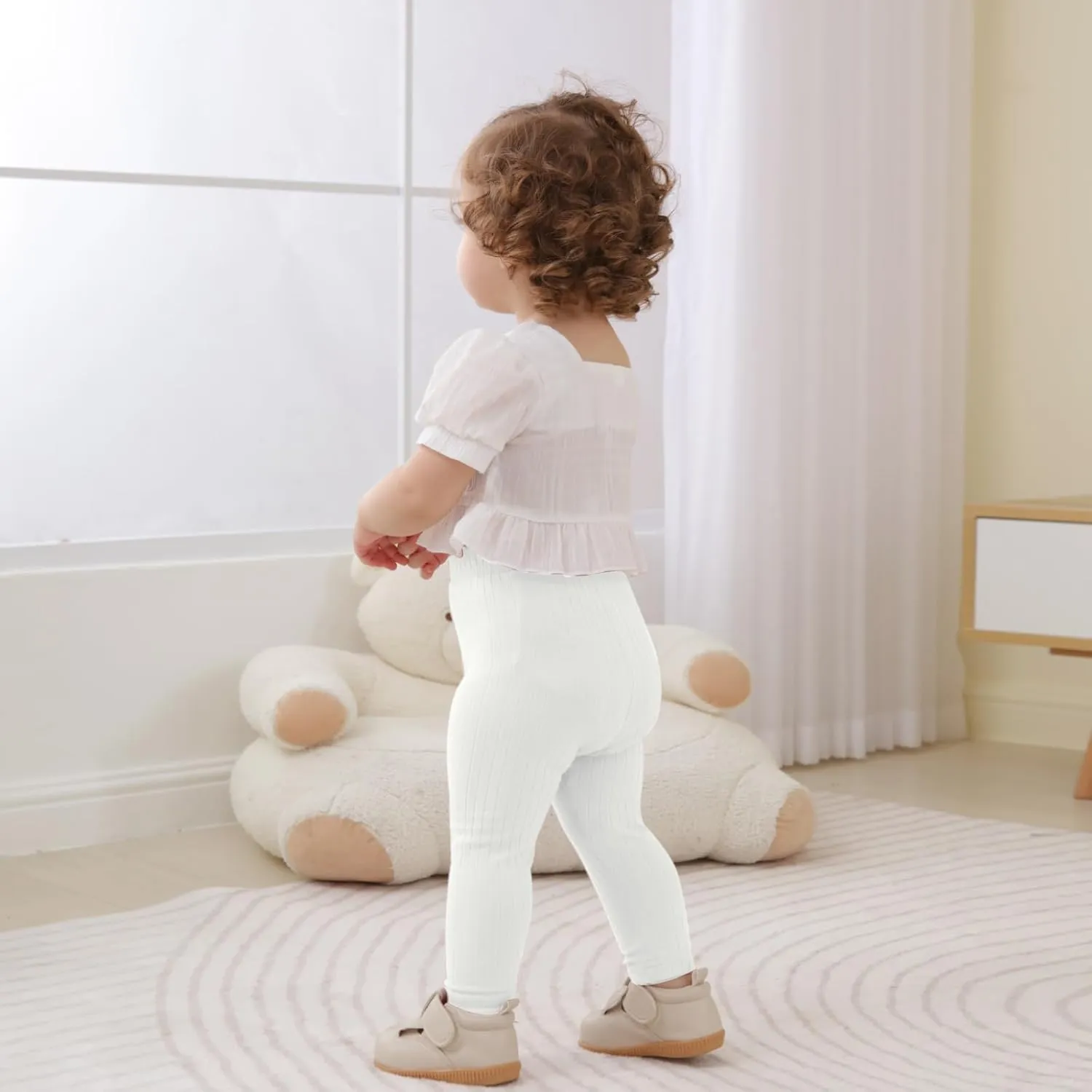DREAM BUS Baby Girl Boy Pants Toddler Leggings Solid Ribbed Toddler Sweatpants Infant Newborn Leggings Baby Boy Jogger Pants