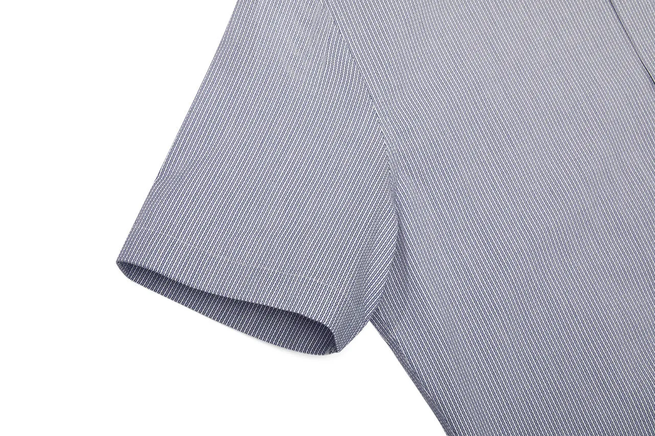 Easy Care Stretch Stripe Shirt in Smart Fit Short Sleeve