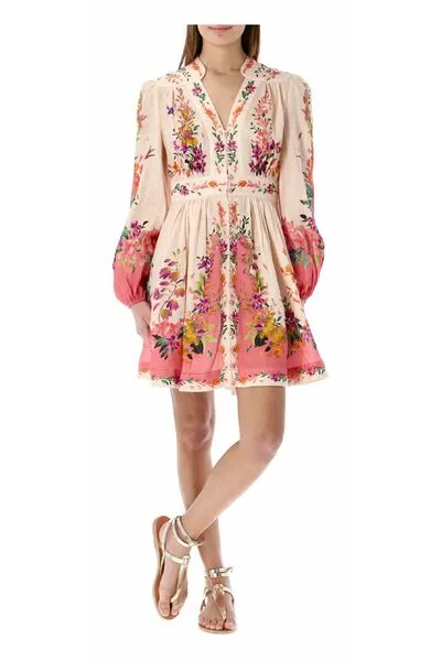Fiona long sleeves floral print Vintage dress