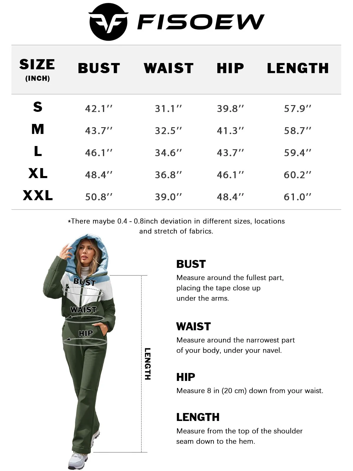 Fisoew Womens Premium One-Piece Ski Suit | Warm, Waterproof Snowsuit for Winter Sports | Stylish Outdoor Jumpsuit for Cold Weather Performance