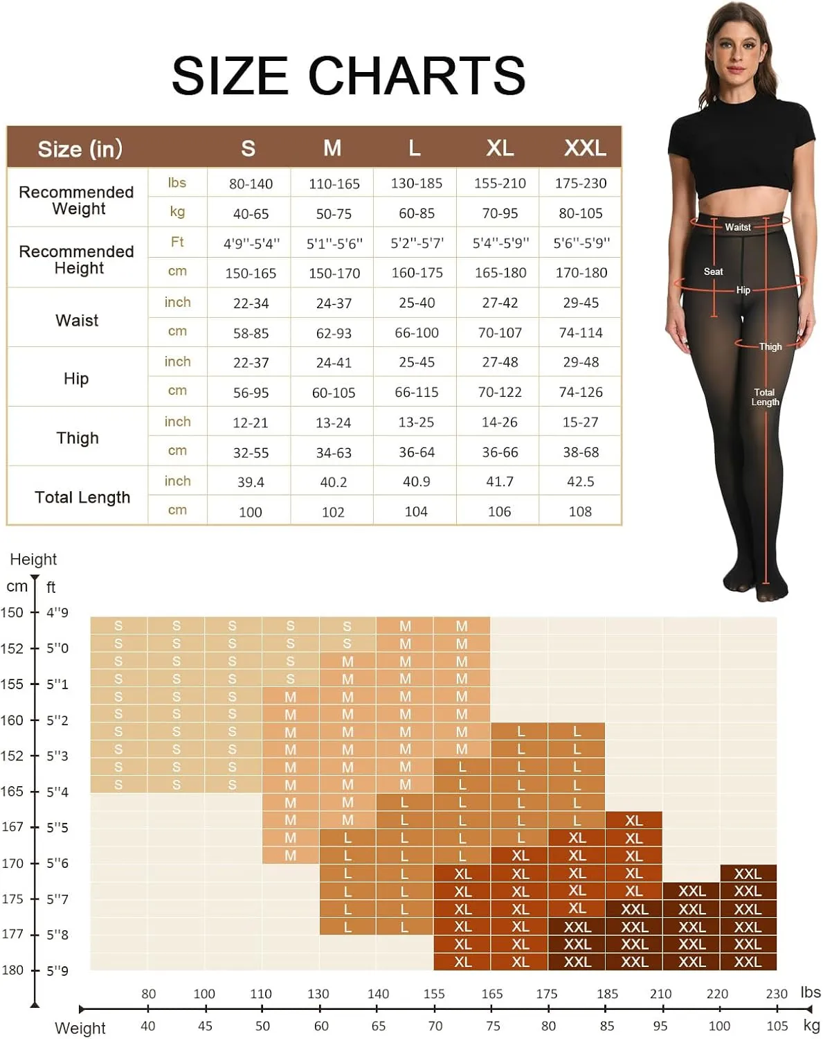 Fleece Lined Tights Women, Fake Translucent Thermal Winter Warm Fleece Tights, Sheer Thick Pantyhose Leggings for Women