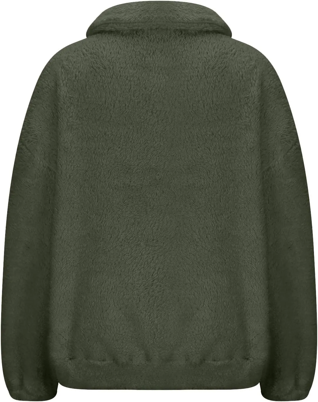 Fuzzy Fleece Sweatshirt For Women Casual Loose Half Zip Up Sherpa Pullover Sweater Warm Fall Winter Outfits