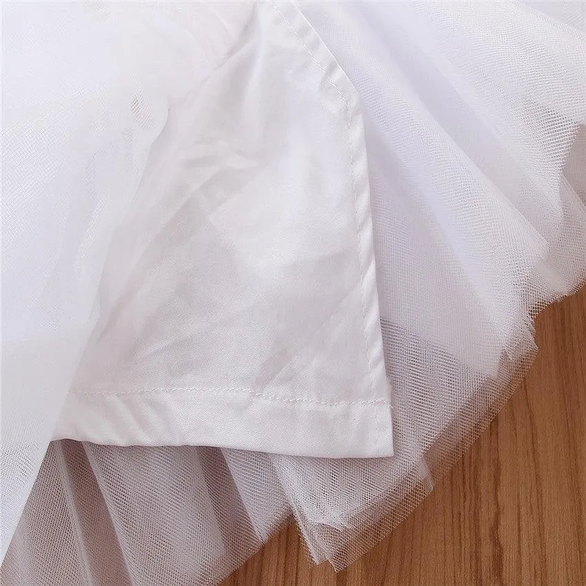 Girls Solid Long Sleeve Splicing Tulle Coats Wholesale