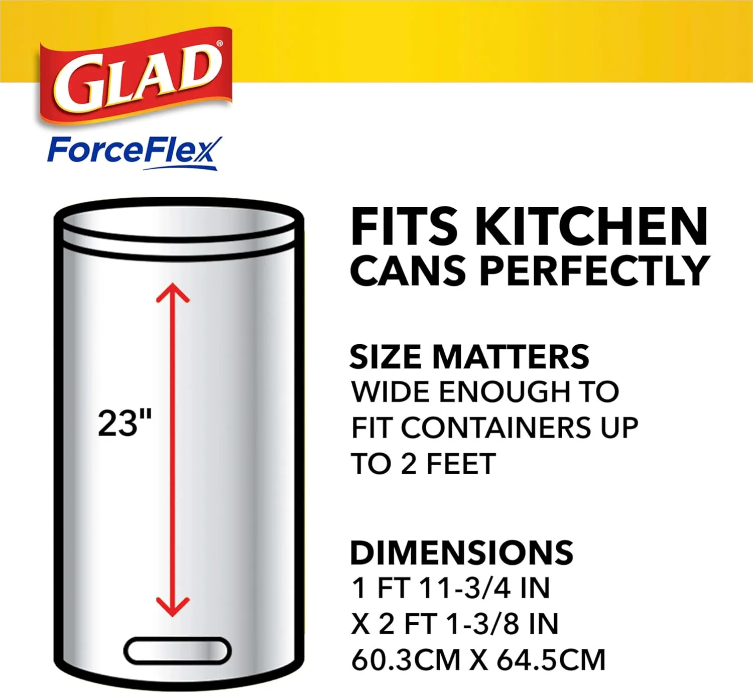 Glad ForceFlex Drawstring Trash Bags, 13 Gallon, Fresh Clean, 80 Count (Package May Vary)