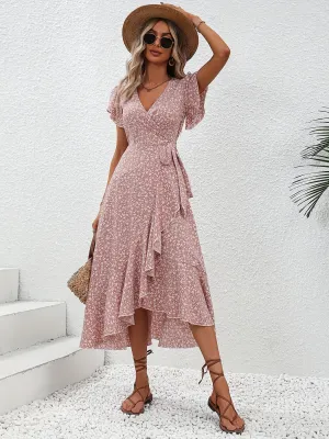 Indie - Small Floral Lace-Up Dress