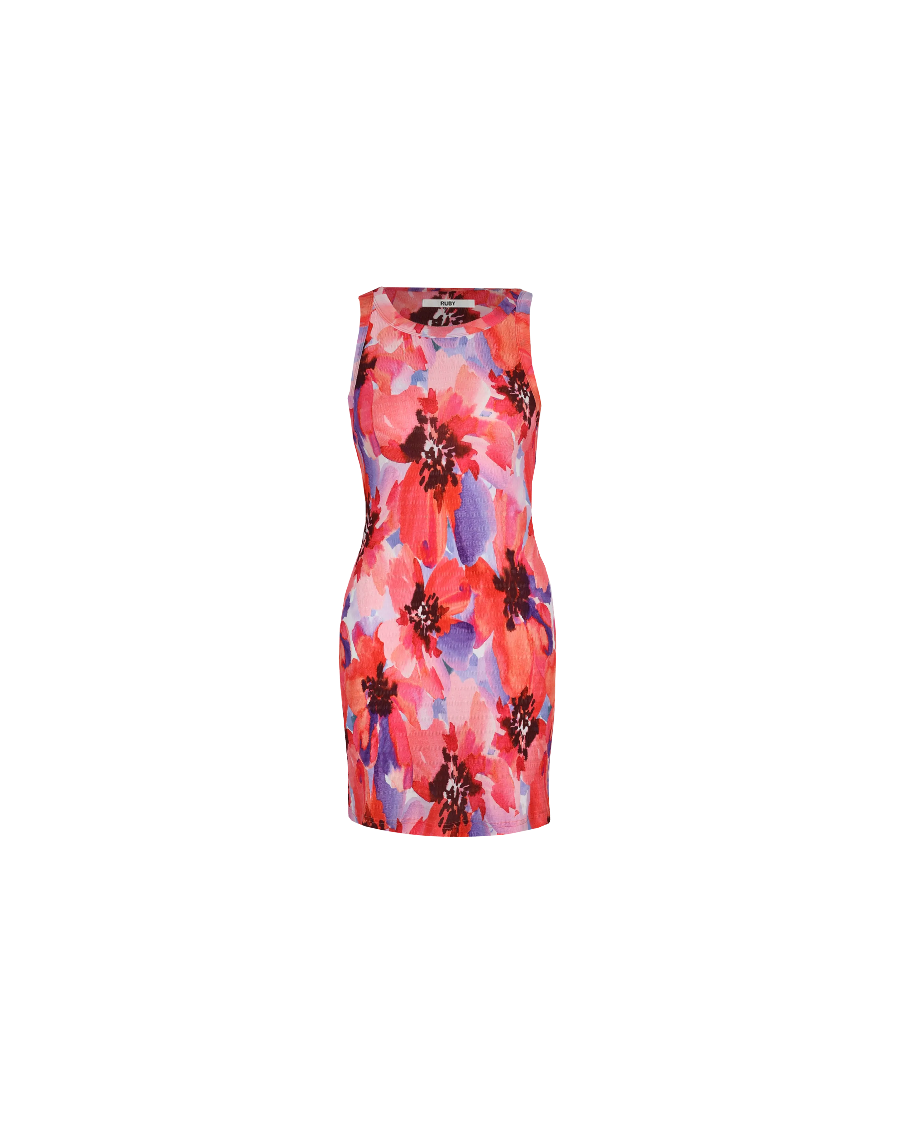 JAQUETTA CRINKLE MINI DRESS POPPY FLORAL