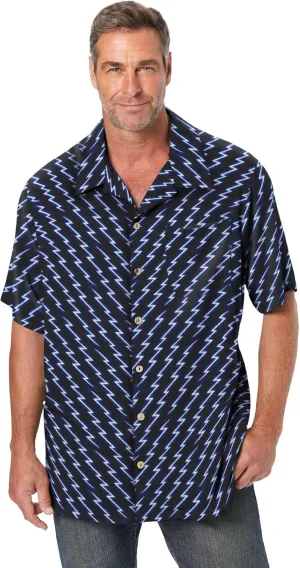 KS Island Men's Big & Tall Tropical Rayon Short-Sleeve Shirt