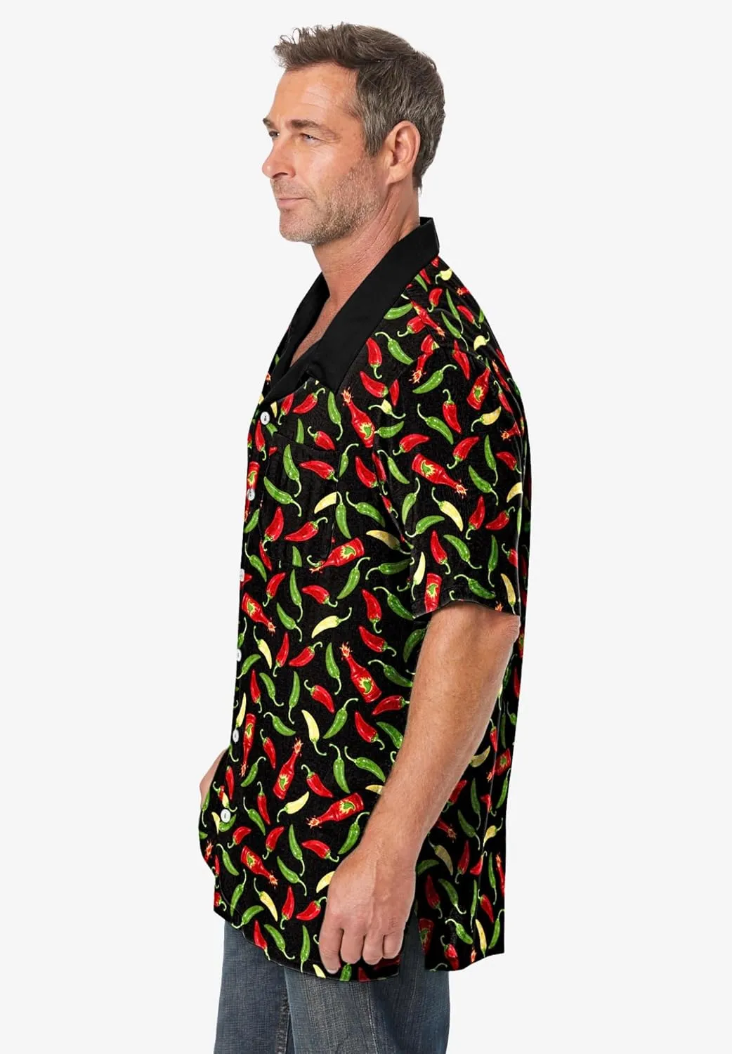KS Island Men's Big & Tall Tropical Rayon Short-Sleeve Shirt