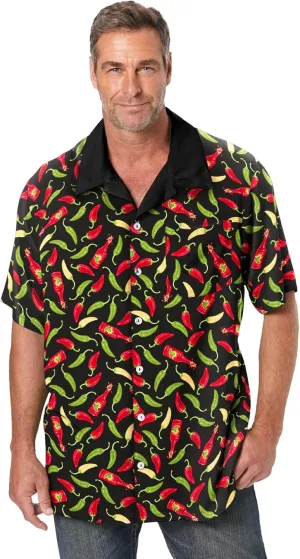KS Island Men's Big & Tall Tropical Rayon Short-Sleeve Shirt