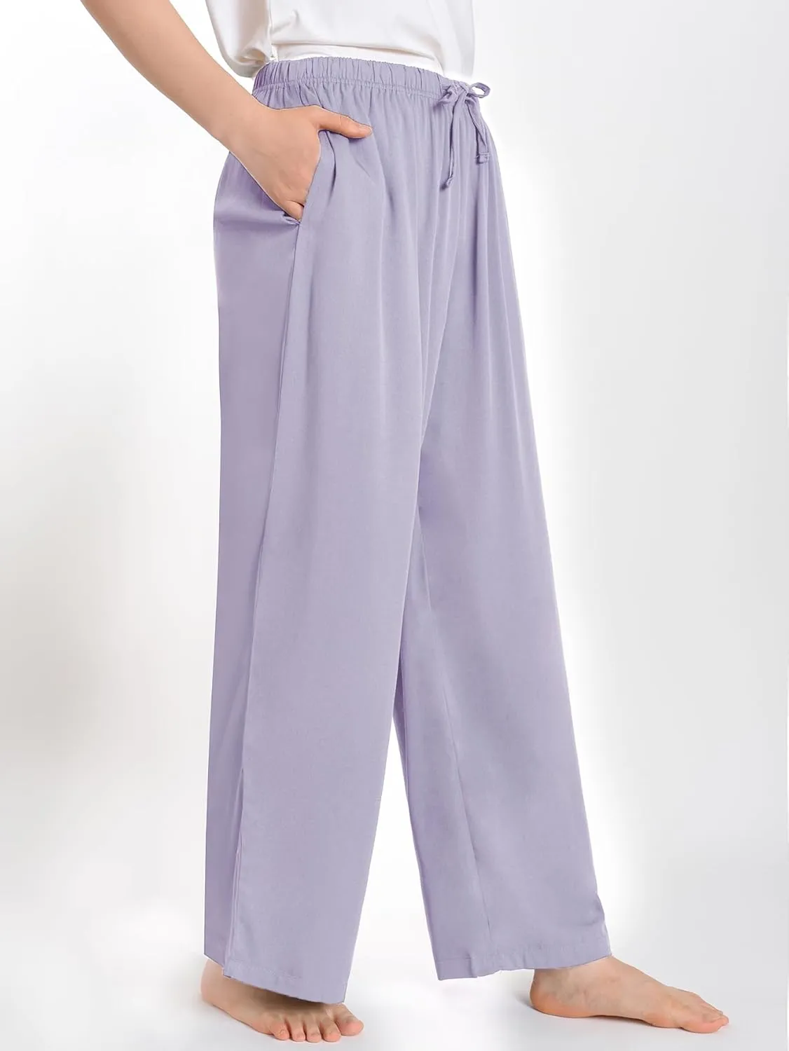Latuza Women's Petite Lounge Pants Wide Leg Loose Fit
