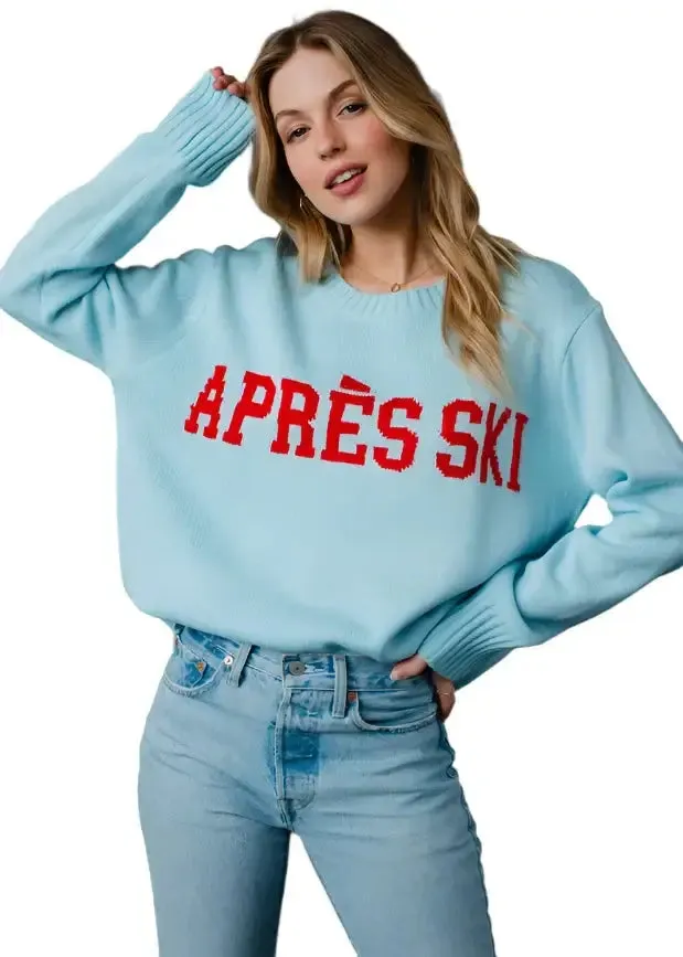Light Blue Apres Ski Sweater