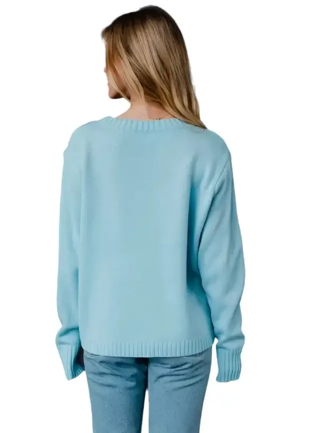 Light Blue Apres Ski Sweater