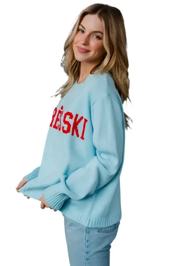 Light Blue Apres Ski Sweater