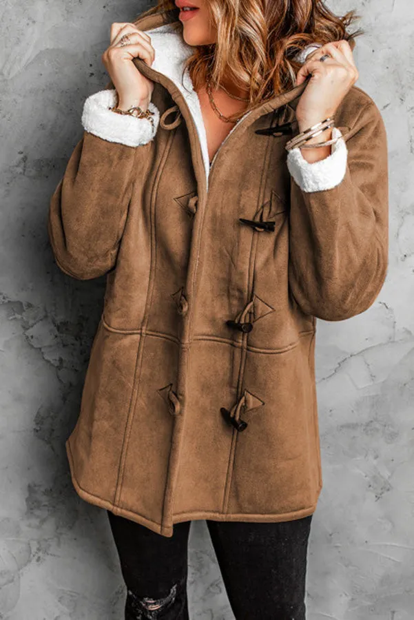 Lilipretty Cozy Sunday Charm Fleece Suede Hooded Coat