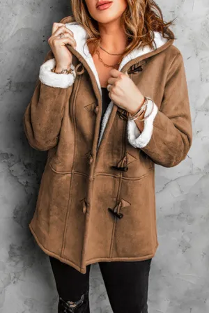 Lilipretty Cozy Sunday Charm Fleece Suede Hooded Coat