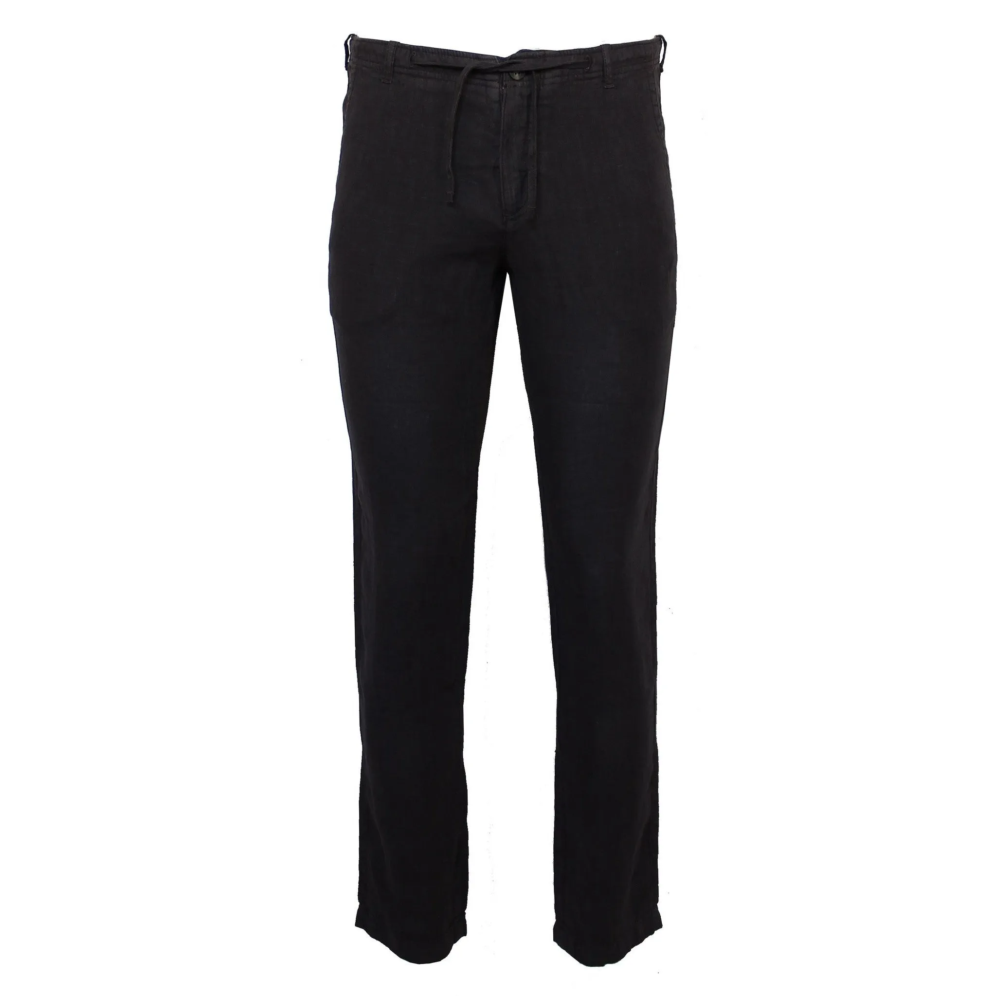 Linen Belt Loop Pants (Charcoal Grey)