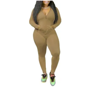 MB FASHION Zip-Up Top and High-Waisted Leggings Two-Piece Set 10569R