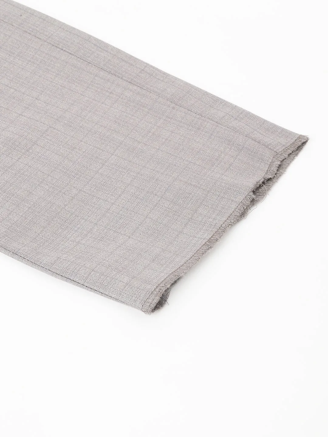 Men Grey Standard Fit Mid Rise Checked Formal Trouser