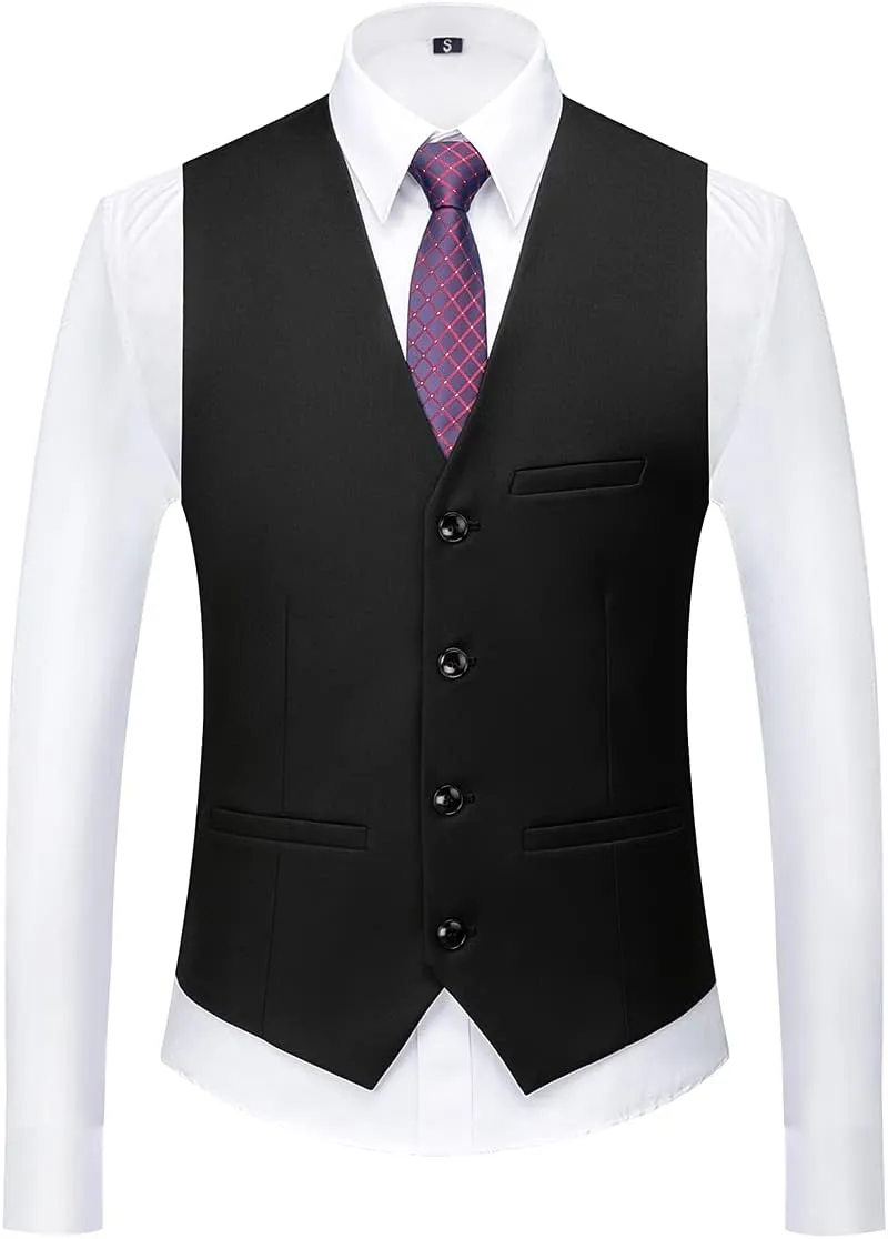 Mens 3 Piece Tuxedo Suits Slim Fit Casual Suit Blazer Two Button Wedding Prom Jackets Vest&Trousers