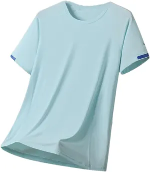 Men's Summer Short Sleeves T- Shirt Fashion Trendy Quick Dry Running Casual Shirts Oversize Tees Tops
