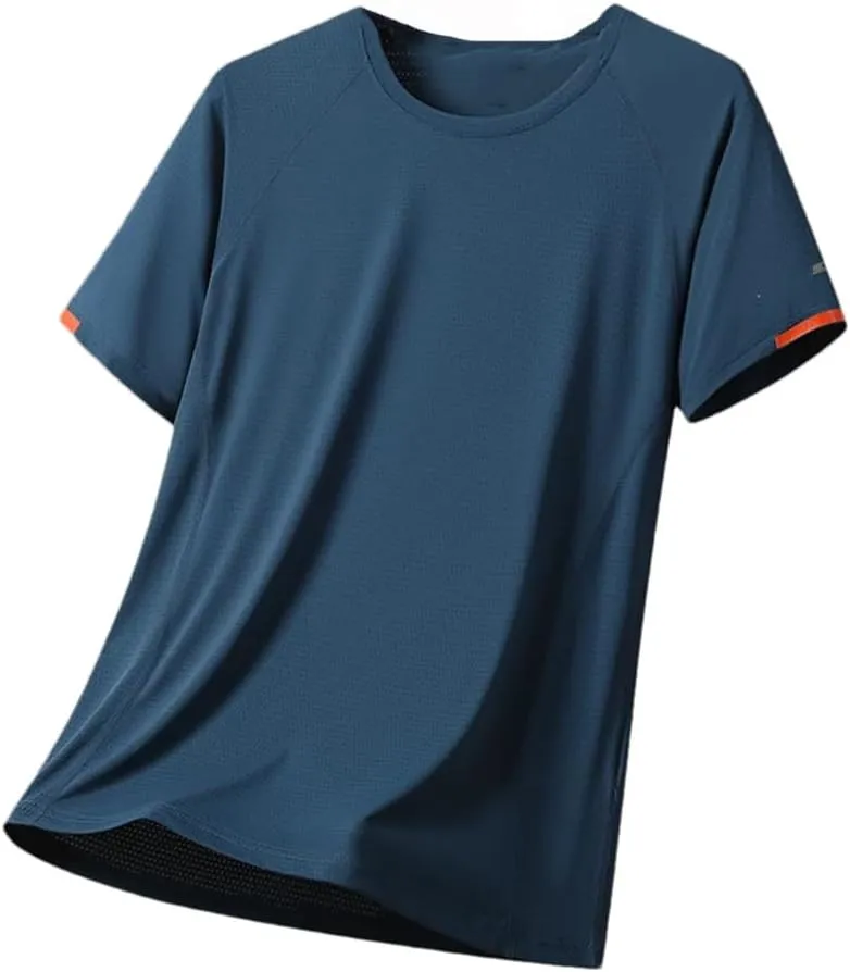 Men's Summer Short Sleeves T- Shirt Fashion Trendy Quick Dry Running Casual Shirts Oversize Tees Tops