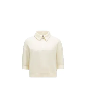 MONCLER POLO EPONGE ECRU