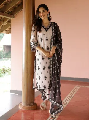 Mulmul Organza Nain Dusty Pink Kurta With Mulmul Cotton Nain Dusty Pink Pant