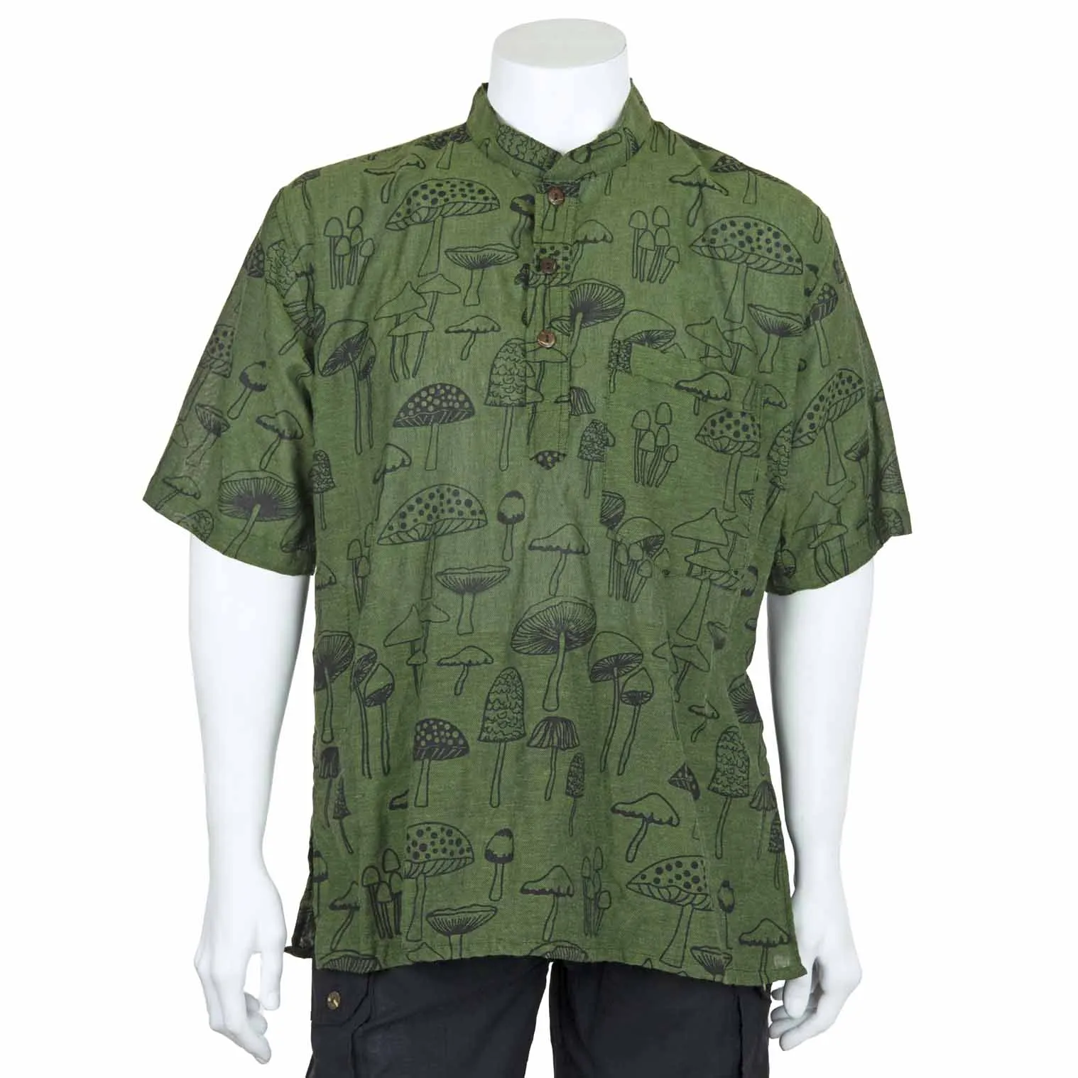 Mushroom Print Short Sleeved Kurta