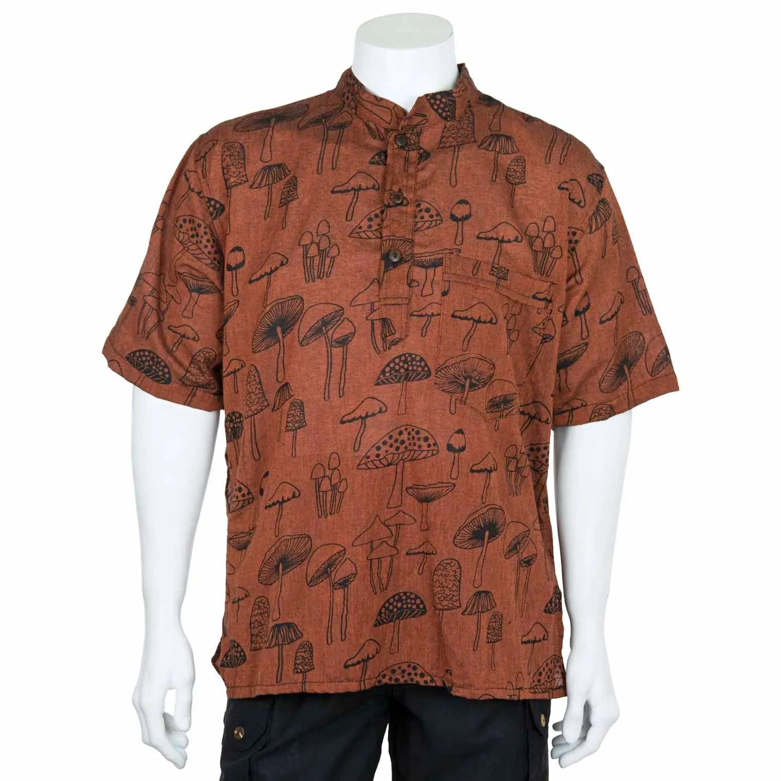 Mushroom Print Short Sleeved Kurta