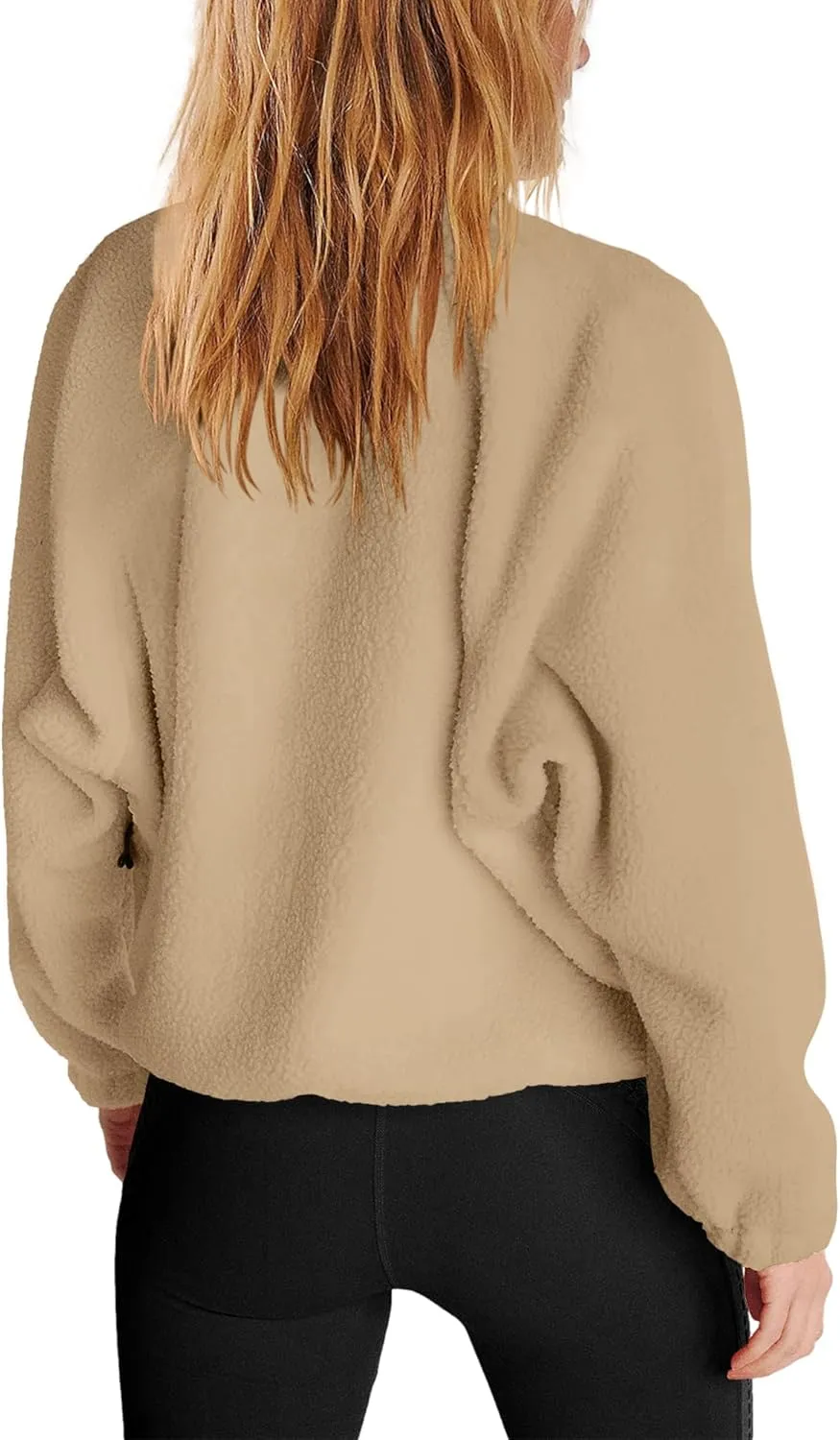 Nirovien Womens Fleece Pullover Long Sleeve Sherpa Jacket Button Down Fuzzy Sweatshirt Warm Outwear with Pockets