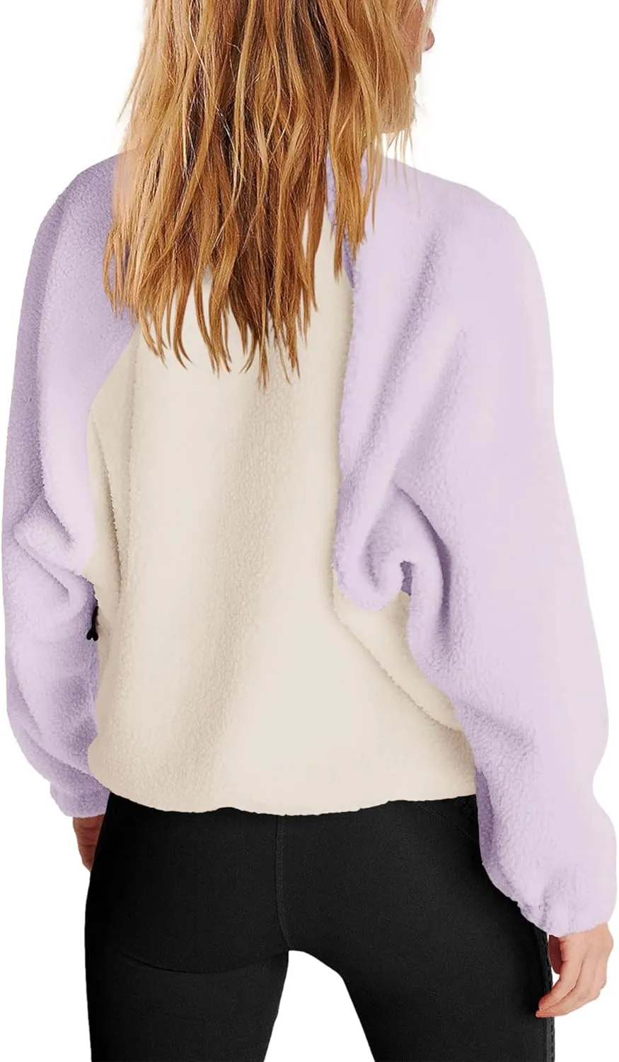 Nirovien Womens Fleece Pullover Long Sleeve Sherpa Jacket Button Down Fuzzy Sweatshirt Warm Outwear with Pockets