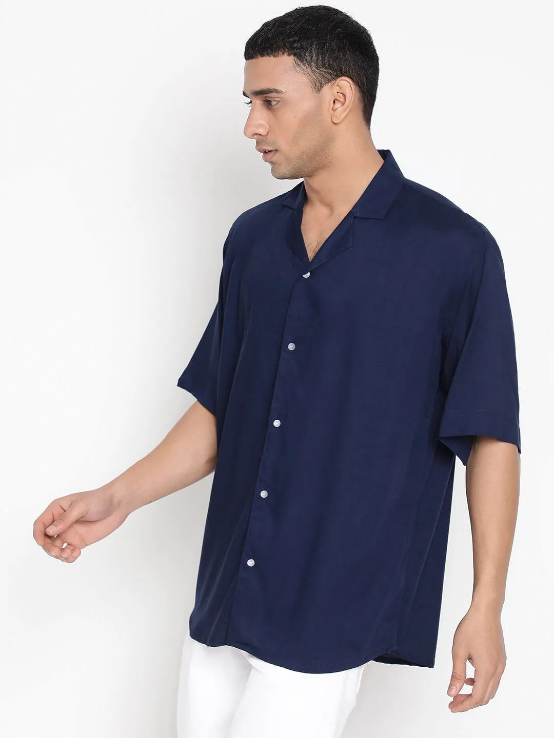 Oversized Cuban Collar Unisex Rayon Shirt