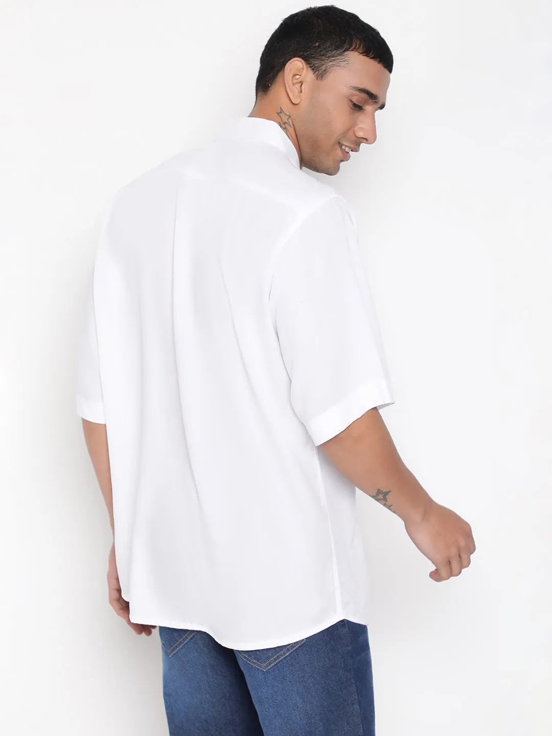 Oversized Cuban Collar Unisex Rayon Shirt