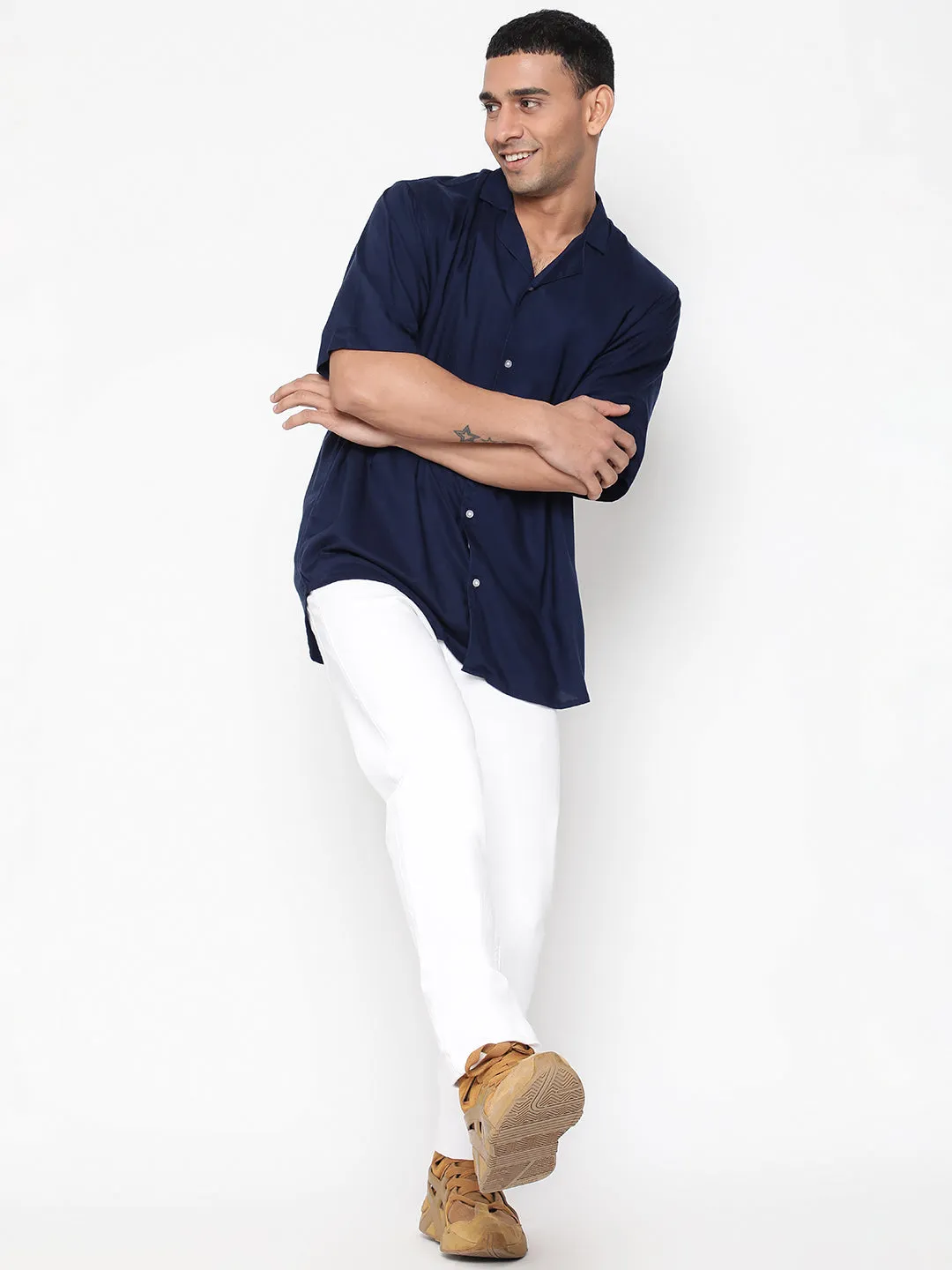 Oversized Cuban Collar Unisex Rayon Shirt