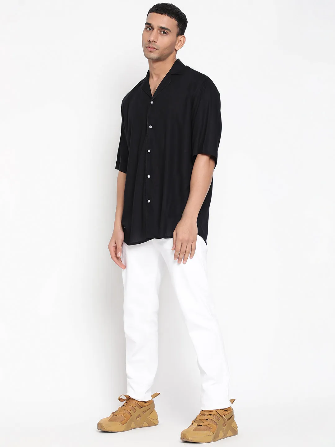 Oversized Cuban Collar Unisex Rayon Shirt