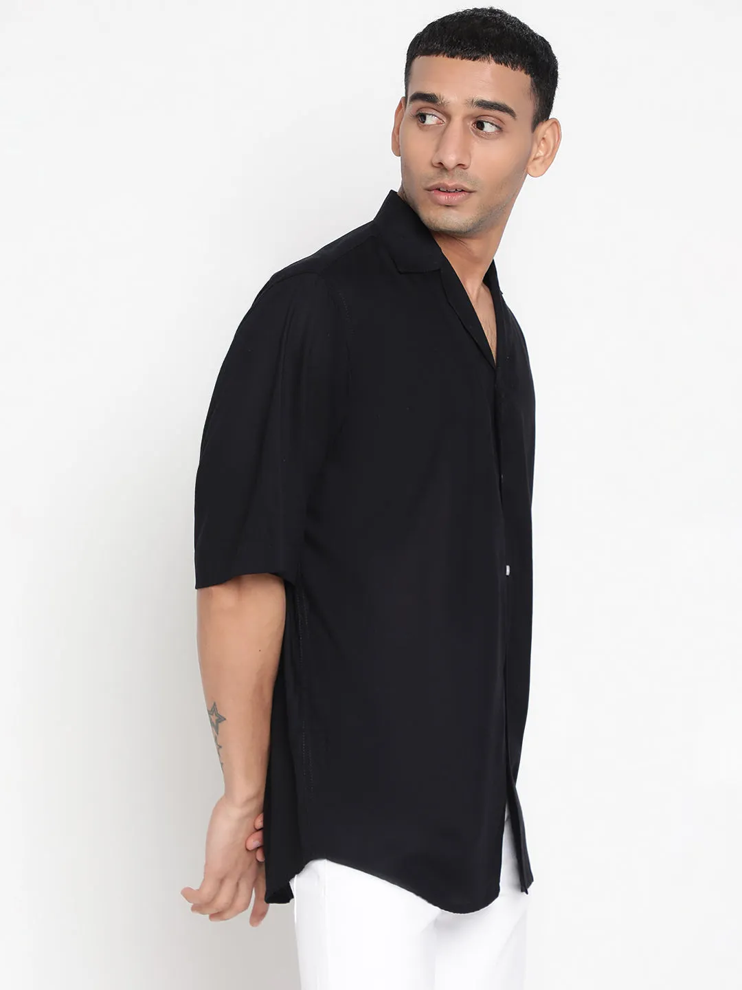 Oversized Cuban Collar Unisex Rayon Shirt