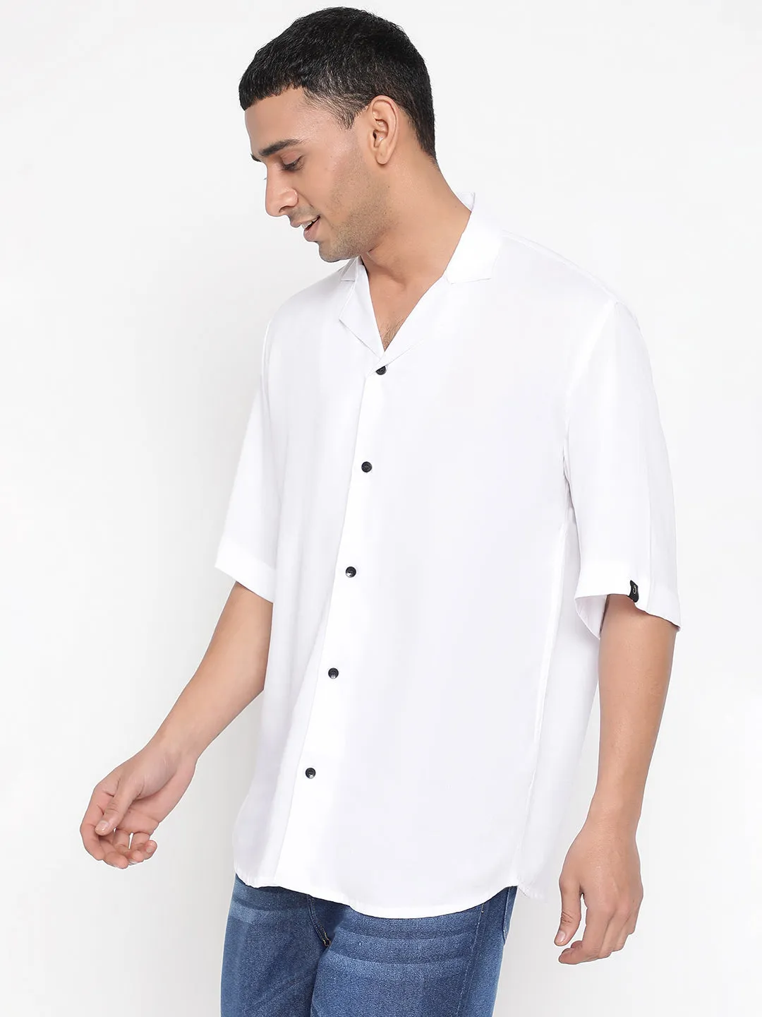 Oversized Cuban Collar Unisex Rayon Shirt