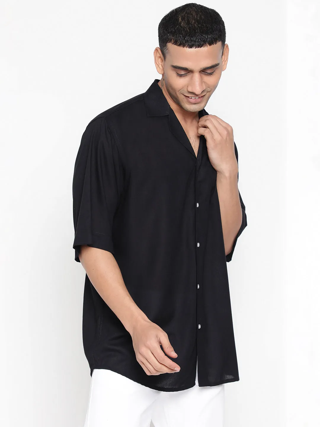 Oversized Cuban Collar Unisex Rayon Shirt