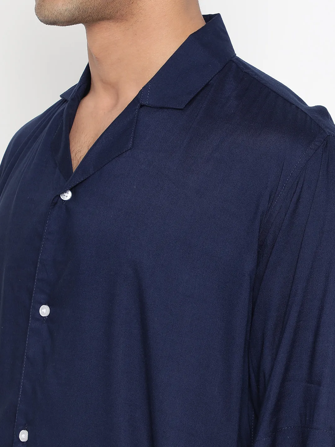 Oversized Cuban Collar Unisex Rayon Shirt